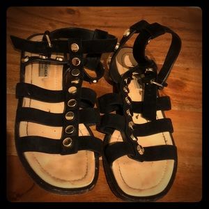 Balenciaga Gladiator Suede Stud Sandals